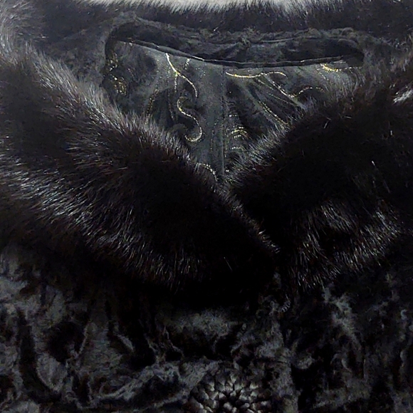 Vintage Heiress Persian Curly Lamb & Mink Fur Jacket - Picture 10 of 14